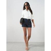 The Very Collection Patch Pocket Denim Shorts - Mid Wash