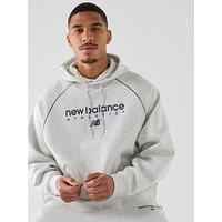 New Balance Mens Trackside Fleece Hoodie - Grey