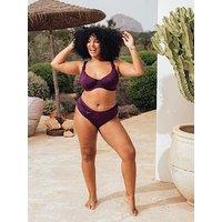Curvy Kate Beach Bliss High Leg Bikini Brief - Mulberry Purple