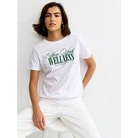 New Look York Wellness Print Relaxed T-Shirt - White