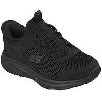 Skechers Kids' Slip-In Mesh Trainers With Air-Cooled Memory Foam Insole - Black