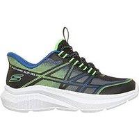 Skechers Boys' Slip-In Trainers With Adaptive Closure And Cushioned Midsole - Black