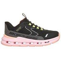 Skechers Girls Slip-Ins Cushioned Chunky Sole Trainers - Black