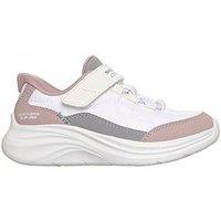Skechers Kids' Hook And Loop Chunky Sole Trainers - White