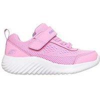 Skechers Girls' Bounder Sports Trainers With Hook-And-Loop Strap - Pink
