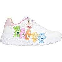 Skechers Girls' Care Bears Character Trainers With Charm Detail - White