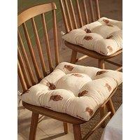 Wylder Ramble Highland Cow 40X40 Seat Pads Natural