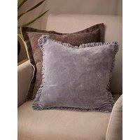 Yard Heavy Chenille 50X50 Polyester Cushion Mauve