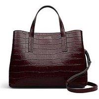 Radley Dukes Place - Faux Croc Medium Ziptop Grab - Dark Cherry