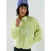 Gym + Coffee Womens Training Horizon Layer Up Full Snap - Green
