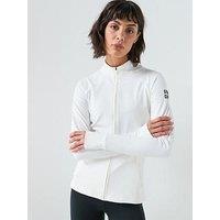 Gym + Coffee Womens Training Relentless Full Zip - White