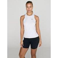 Gym + Coffee Womens Training Relentless Racer Back Vest - White
