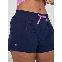 Gym + Coffee Womens Training Contender Shorts - Navy
