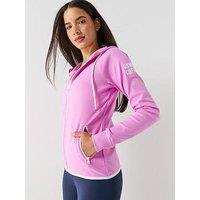 Gym + Coffee Womens Training Chill Zip Hoodie - Pink