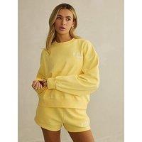 Gym + Coffee Womens Training Urban Crewneck - Yellow