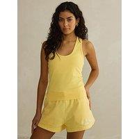 Gym + Coffee Womens Training Urban Cotton Shorts - Yellow