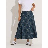 Pixiegirl Petite Check Midaxi Skirt - Green