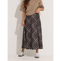 Pixiegirl Petite Check Midaxi Skirt - Pink