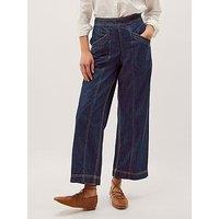 Monsoon Harper Regular Wide Leg Jeans Blue - Blue
