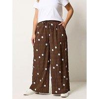 Yours Curve Woven Polka Dot Printed Trousers