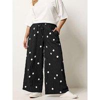 Yours Curve Woven Polka Dot Printed Trousers