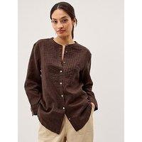 Monsoon Clo Linen Shirt - Brown