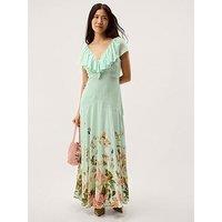 Monsoon Aimee Printed Maxi Dress - Green