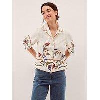 Monsoon Polly Embroidered Shirt - White