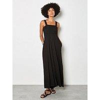 Apricot Apricot Smoked Easy Jersey Slub Jumpsuit