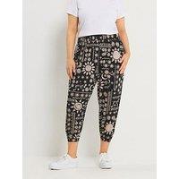 Yours Curve Jersey Crop Harem Trouser