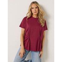 Long Tall Sally Pleat Front T-Shirt - Red