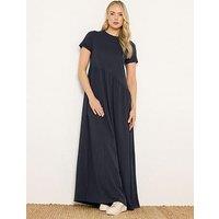 Long Tall Sally Asymmetrical Waist T-Shirt Maxi Dress - Blue