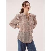 Monsoon Hope Heart Print Blouse - Brown