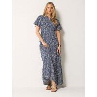 Long Tall Sally Floral Tie Waist Maxi Dress - Blue