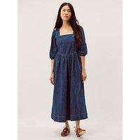 Monsoon Lily Square Neck Midi Dress - Blue