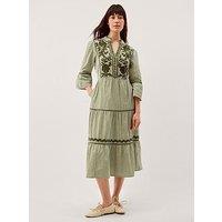 Monsoon Gaia Gingham Dress - Green