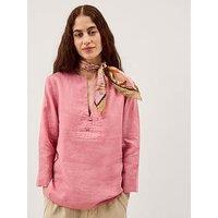Monsoon Alexis Linen Top - Pink