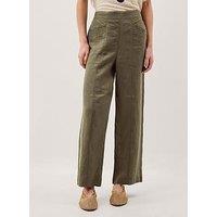 Monsoon Lucy Linen Trouser Reg - Green