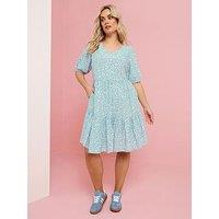 Yours Curve Tiered Smock Dress