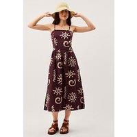 Monsoon Mafalda Bandeau Dress - Brown