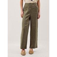 Monsoon Lucy Linen Trouser Short - Green