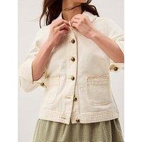 Monsoon Sadie Frill Denim Jacket - Brown