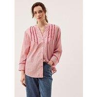 Monsoon Ceres Ruffle Shirt - Red