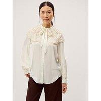 Monsoon Cora Collar Blouse - White