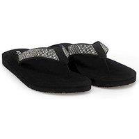 Totes Ladies Beaded Wedge Flip Flop - Black