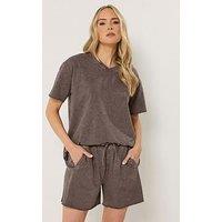 Long Tall Sally Tall Acid Wash Sweat Short
