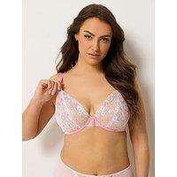 Yours Curve Sophie Underwire Non-Padded Bra - Pink
