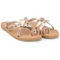 Totes Ladies Toe Post Strappy Sandal - Rose Gold