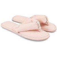 Totes Isotoner Isotoner Ladies Woven Toe Post Slipper - Pink