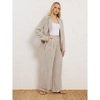 Long Tall Sally Tall Linen Pleat Front Trousers 34"